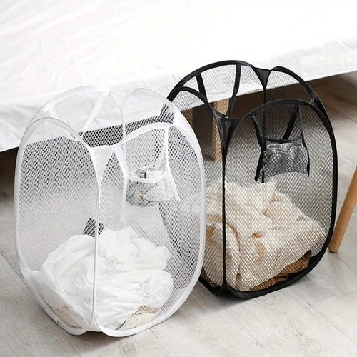 Mesh Foldable Laundry Hamper - Large Collapsible