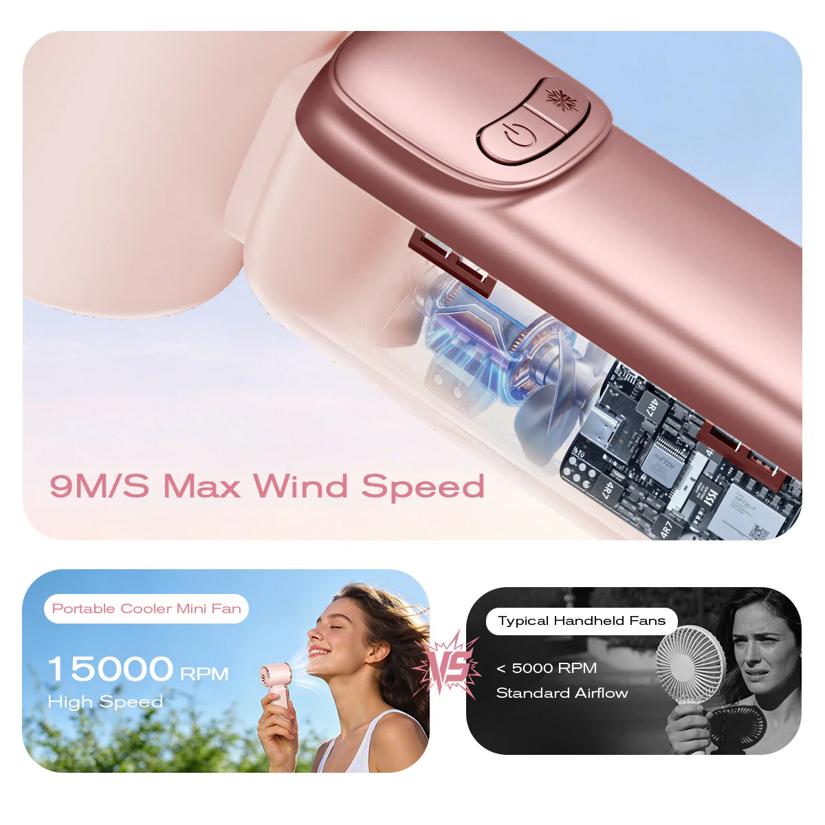 Turbo 3-in-1 Handheld Fan