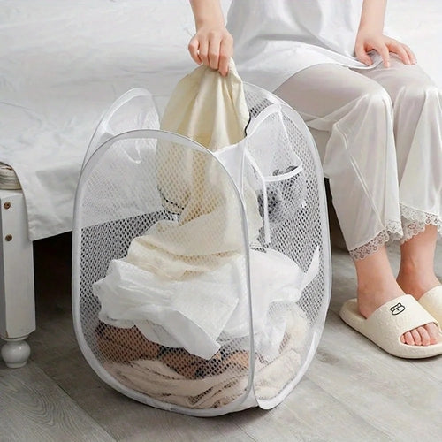 Mesh Foldable Laundry Hamper - Large Collapsible